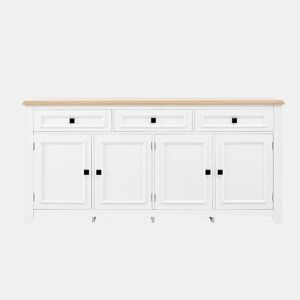 Aparador 160x35x76 cm - Moderno e minimalista, amplo espaço de armazenamento - Branco