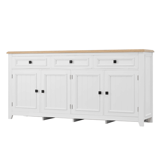 Aparador 160x35x76 cm - Moderno e minimalista, amplo espaço de armazenamento - Branco