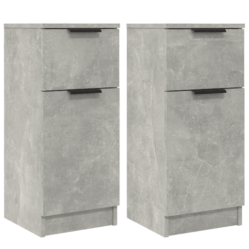 Aparadores - Bufetes - Móveis de apoio 2 pcs 30x30x70 cm madeira processada cinza cimento pt42