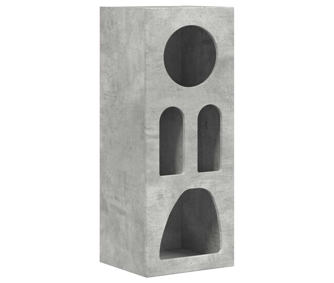 Aparador - mueble de almacenamiento gris concreto 40 x 35 x 100.5 cm madera de ingeniería es4056
