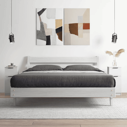 Aparadores - Bufetes - Móveis de apoio 2 pcs 30x30x70 cm madeira processada branco pt5106