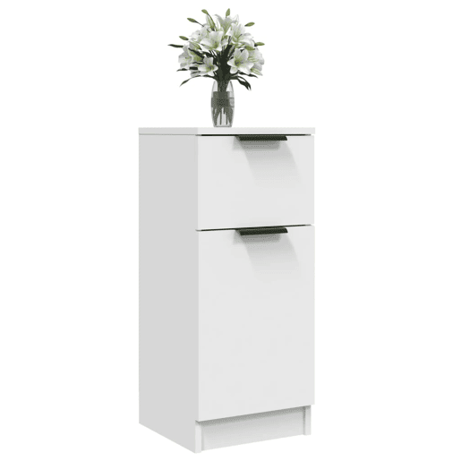 Aparadores - Bufetes - Móveis de apoio 2 pcs 30x30x70 cm madeira processada branco pt5106
