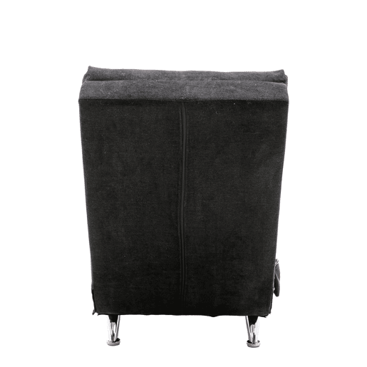 Sofá reclinável fixo - apoio total, vibração suave, bolsos laterais - Preto