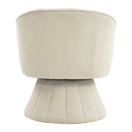 Cadeira giratória 360° - encosto e assento ergonómicos, apoios de braços envolventes, design moderno - Bege