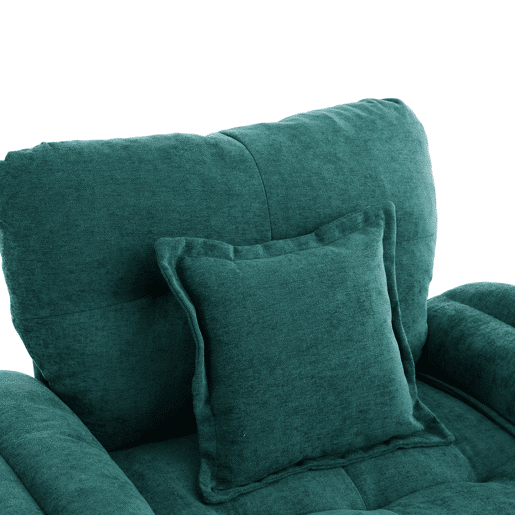 Poltrona individual giratória 360° - Oversized confortável com almofada de apoio - Verde