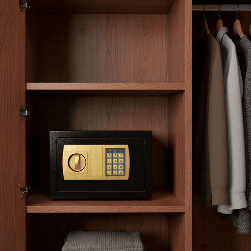Cofre Digital 8,5L Nyana Home | Fechadura Eletrônica | Aço 2mm