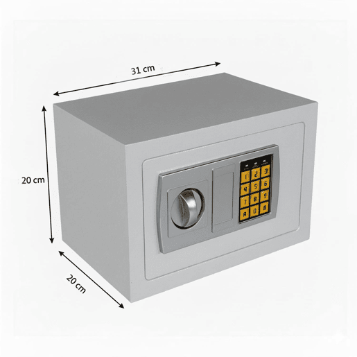 Cofre Digital 8,5L Nyana Home | Fechadura Eletrônica | Aço 2mm