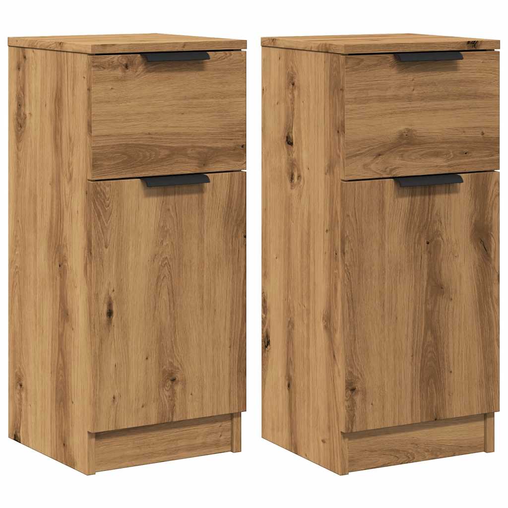 Aparador - Mueble de almacenamiento 2 uds 30 Roble Artisan