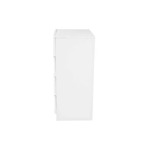 Armário com 4 gavetas - arrumação prática, guias suaves, versátil - Branco
