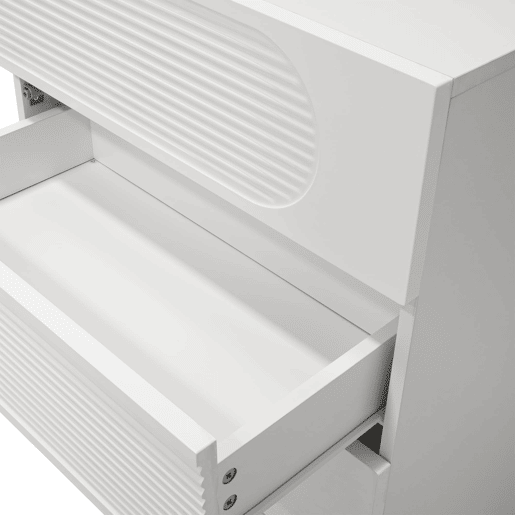 Armário com 4 gavetas - arrumação prática, guias suaves, versátil - Branco