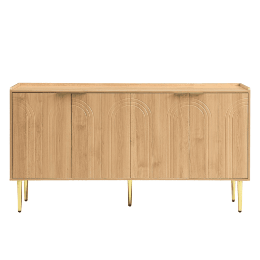 Aparador 140x38x75 cm - moderno e simples com arrumação - natural Aparador 140x38x75 cm - moderno e simples com arrumação - natural