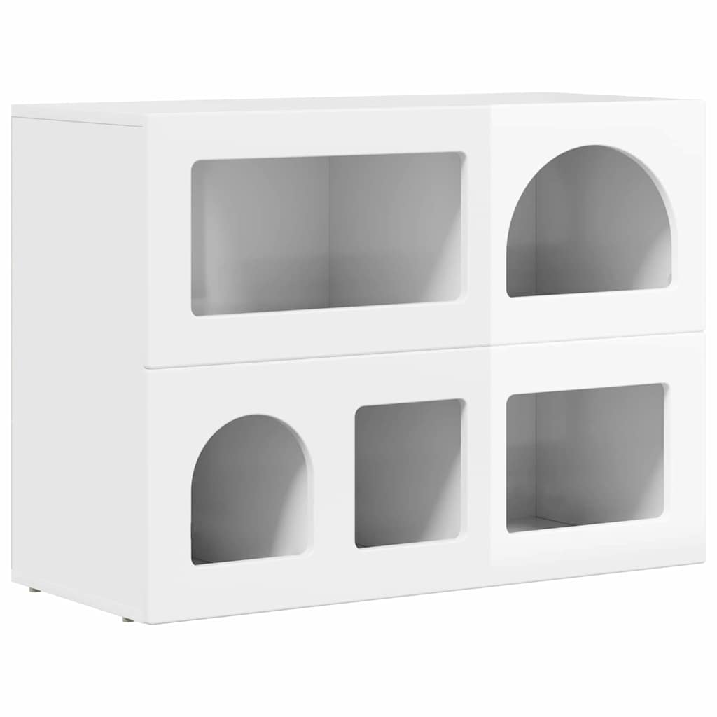 Aparador - Mueble de almacenamiento 80 Blanco Brillo