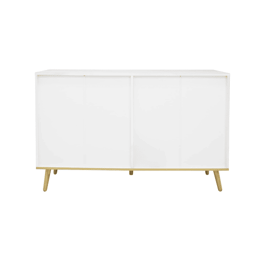 Cômoda com 6 gavetas - amplo espaço de armazenamento, design elegante, pés com efeito de madeira - Branco