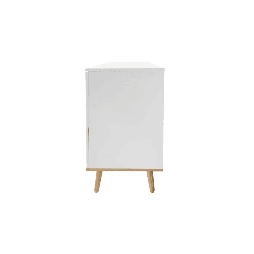 Cômoda com 6 gavetas - amplo espaço de armazenamento, design elegante, pés com efeito de madeira - Branco
