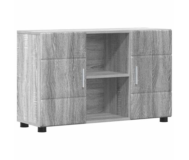 Aparador - mueble de almacenamiento gris sonoma 88,5 x 30,5 x 55,5 cm madera de ingeniería es4082