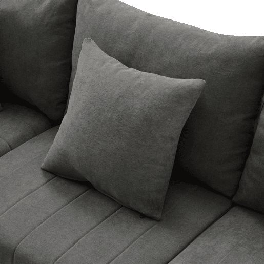 Sofá modular de 5 lugares - chaise longue convertível, L ou U, moderno, sala de estar, apartamento, cinza