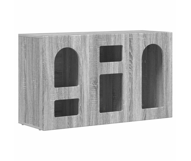 Aparador - mueble de almacenamiento gris sonoma 100 x 35 x 59 cm madera de ingeniería es4068