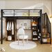 Cama alta para niños 251x98 Cama alta para niños 251x98 Negro