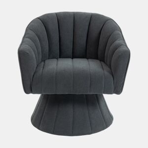Cadeira de escritório 360° - Encosto ergonómico, apoios de braços envolventes, design moderno - Cinza escuro