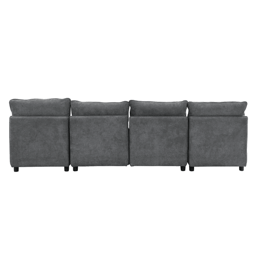 Sofá modular de 4 lugares - assentos com arrumação e função cama - Antique Gray
