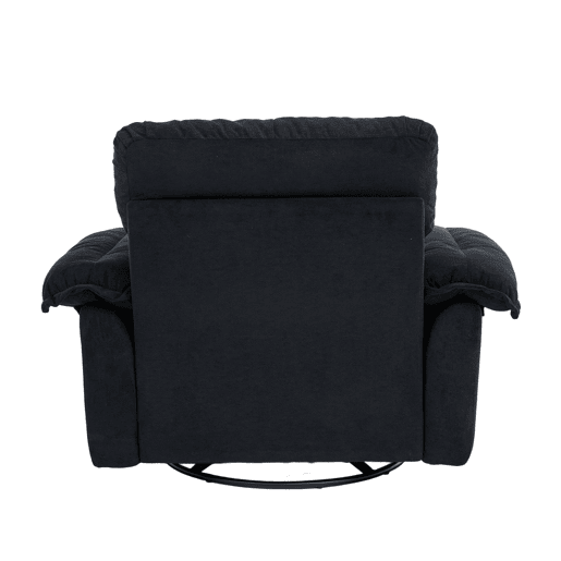 Cadeira giratória 360° - Oversize, confortável com almofada de apoio - Preto