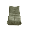Sofá Togo de chão - Chenille, apoio para os pés, poltrona sem braços, espuma viscoelástica - Verde