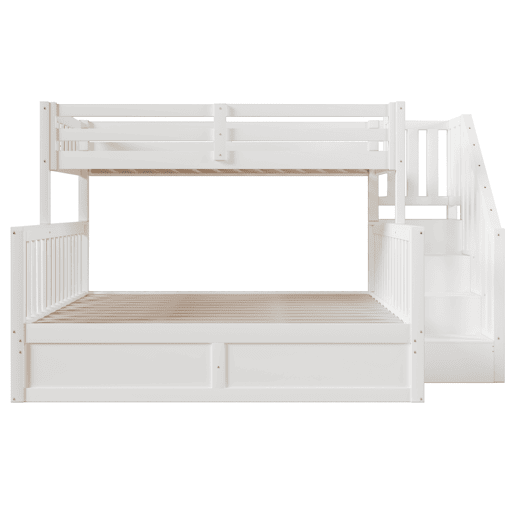 Beliche 90x200+140x200 - hidráulico com escada e arrumação - branco