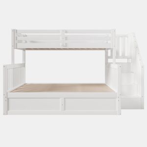 Beliche 90x200+140x200 - hidráulico com escada e arrumação - branco
