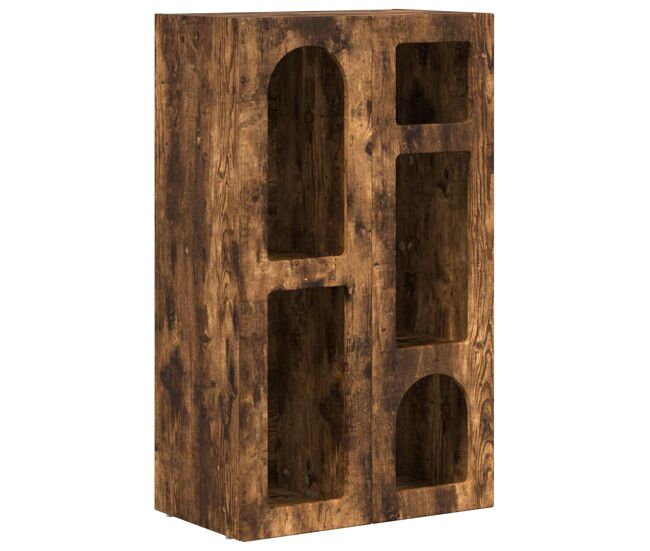 Aparador - mueble de almacenamiento roble ahumado 59 x 35 x 100,5 cm madera de ingeniería es4854