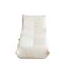 Sofá Togo de chão - Chenille, sem braços, com apoio para os pés, espuma viscoelástica - Bege
