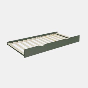 Gaveta da cama infantil Roya em madeira de pinho natural Verde - 190x94x19 cm