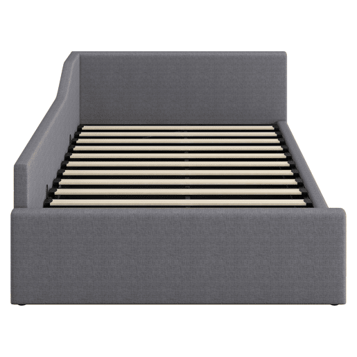 Cama nido 140x200 - Estofada com arrumação - Cinza