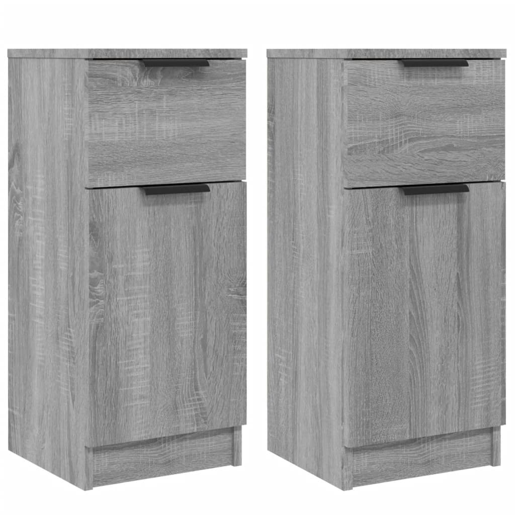 Aparador - Mueble de almacenamiento 2 uds 30 Roble/ Gris