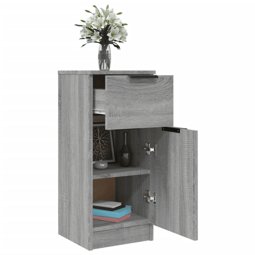 Aparadores - Bufetes - Móveis de apoio 2 pcs 30x30x70 cm madeira processada sonoma cinza pt5135