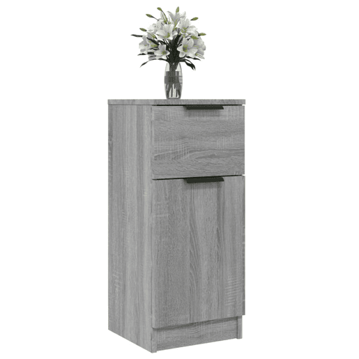 Aparadores - Bufetes - Móveis de apoio 2 pcs 30x30x70 cm madeira processada sonoma cinza pt5135