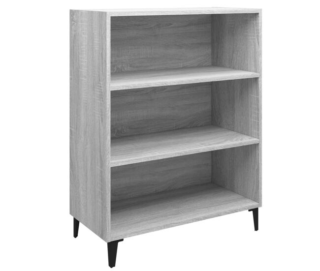 Aparador - mueble de almacenamiento de madera contrachapada gris sonoma 69,5x32,5x90 cm es2907