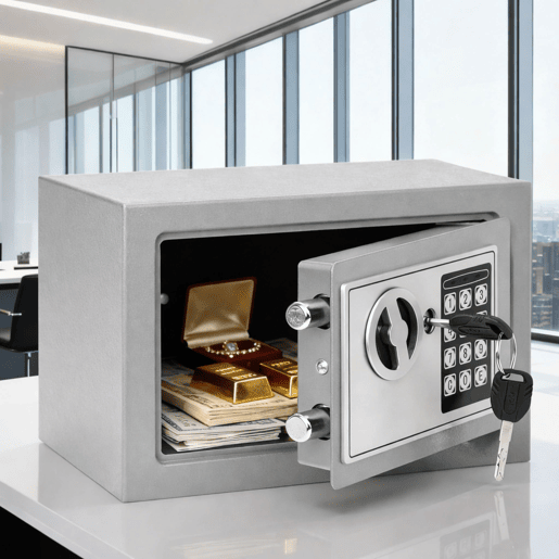 Cofre Segurança 4,5L Digital Nyana | Fechadura Electrónica + Chaves | Montagem Parede