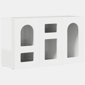 Bufete - Móvei de apoio Branco Brilhante 100 x 35 x 59 cm Madeira processada pt1671