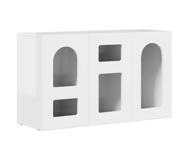 Aparador - mueble de almacenamiento brillante 100 x 35 x 59 cm madera de ingeniería es1671