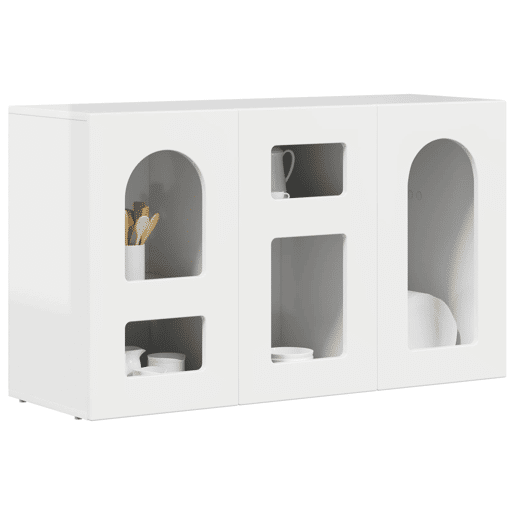Bufete - Móvei de apoio Branco Brilhante 100 x 35 x 59 cm Madeira processada pt1671