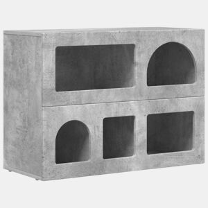 Bufete - Móvei de apoio Cinzento 80,5 x 35 x 59 cm Madeira processada pt4062