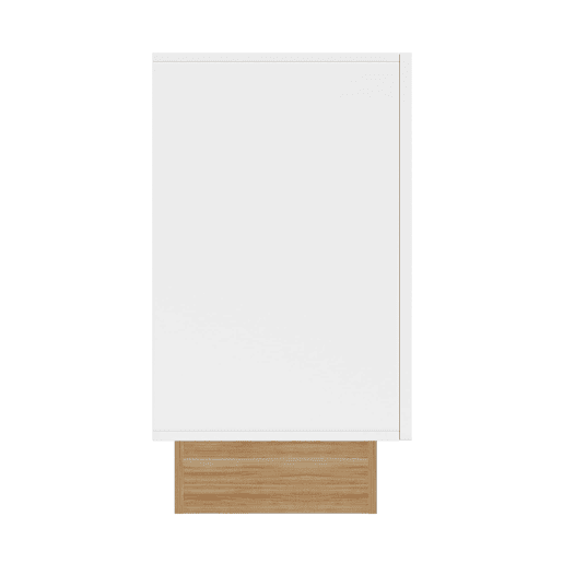 Aparador 160x75x38 - 4 portas, grande capacidade de armazenamento, estrutura em U - Branco e madeira