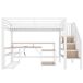 Cama alta para niños 255x95 Cama alta para niños 255x95 Blanco