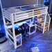 Cama alta para niños 255x95 Cama alta para niños 255x95 Blanco