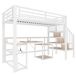 Cama alta para niños 255x95 Cama alta para niños 255x95 Blanco