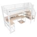 Cama alta para niños 255x95 Cama alta para niños 255x95 Blanco