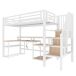 Cama alta para niños 255x95 Cama alta para niños 255x95 Blanco