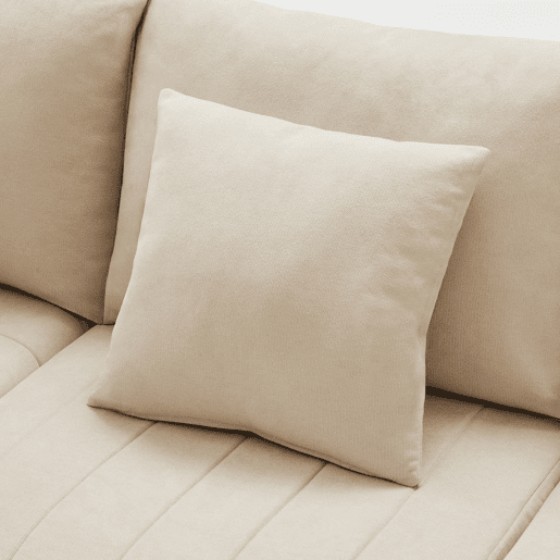 Sofá modular de 5 lugares - Conversível com otomano, LU, para sala de estar - Bege