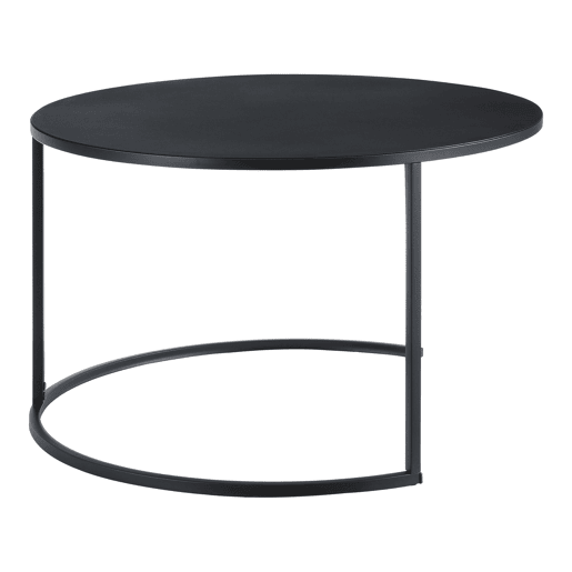 Mesa de centro Korenica com 2 mesas de centro em ferro de diferentes tamanhos - Preto en.casa