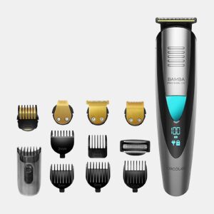 Cecotec Máquina de barbear Multigrooming 5 em 1 waterproof com bateria de lítio, lâminas com revestimento de titânio.